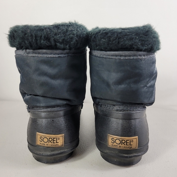 Sorel Vintage All Black Short Snow boots Size 10 - Picture 7 of 10